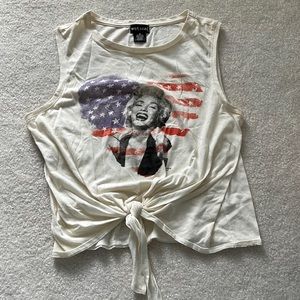 Marylin Monroe graphic tie tank